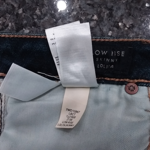 Womens Lucky Brand Jeans size 16 mid waist unhemmed at 27 Low Rise Lolita Skinny - Picture 14 of 14